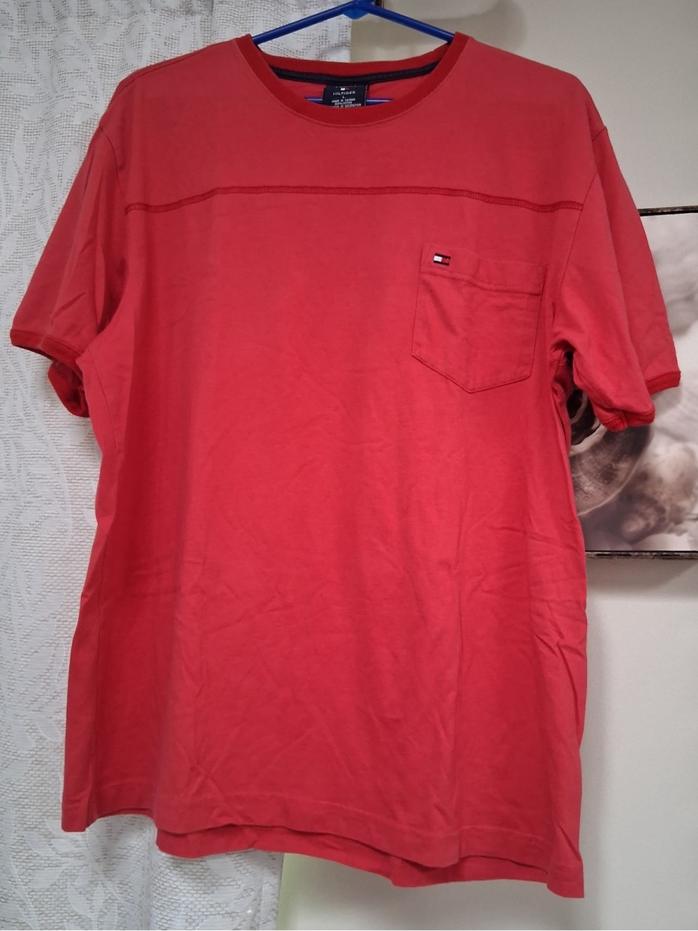 H&M Red Short Sleeve Pocket Tee - Men's Casual Shirt